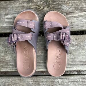 Chaco Chillo Slides Sandals Adjustable Straps Outdoor Comfort Casual Purple Sz 7